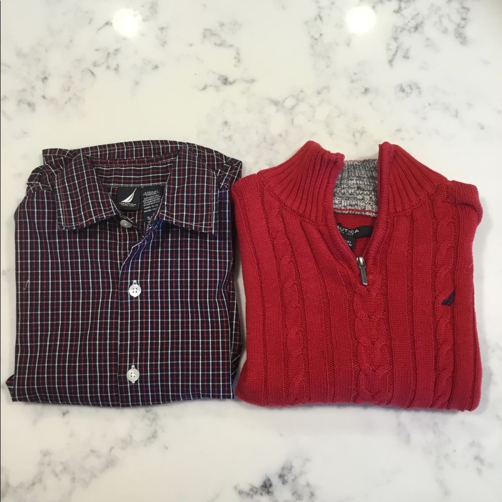 Nautica shirt and sweater